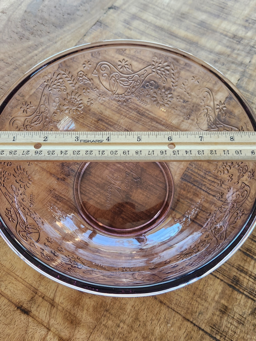 The Pioneer Woman Mazie Rose/Purple Large/Medium Glass Prep Bowls - Picture 9 of 12